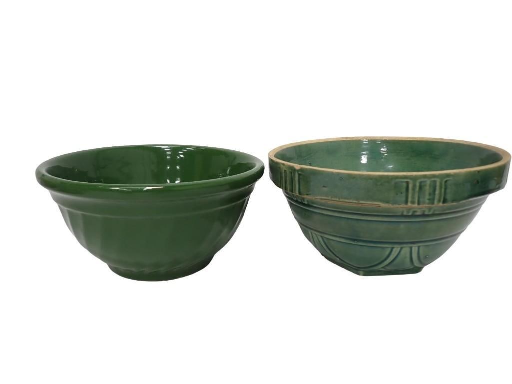 2 Stoneware Bowl incl 1 McCoy with a Hexagonal Base and 1 Redware (1 of 12)
