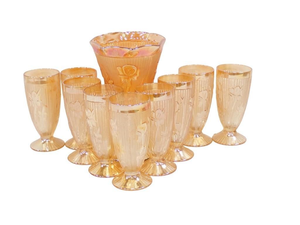 Iris and Herringbone Vase and 9 Malt Glasses (1 of 10)