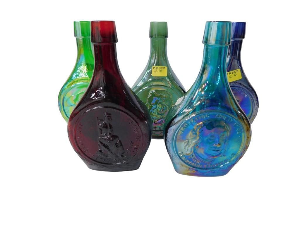 5 Wheaton Bottles: 5 Wheaton Bottles All pictures are considered part of the description and should be examined carefully by bidders. Live Auctioneers is now offering Live Shipping through them. This is an optional paym