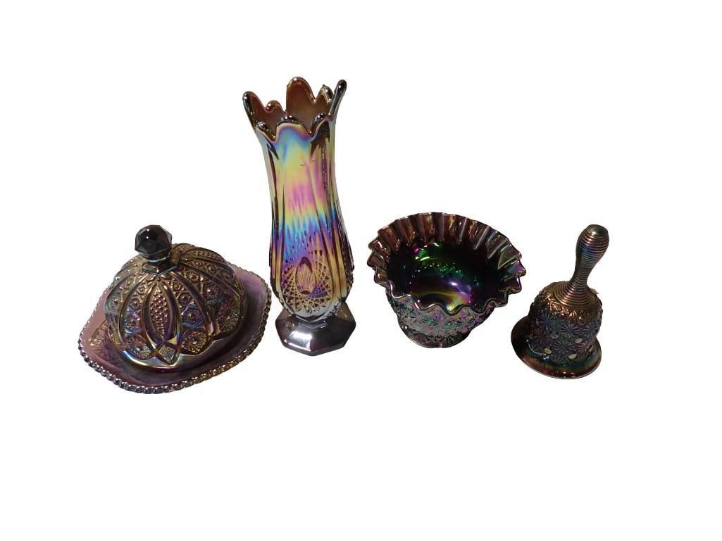6 pc incl Bell, Vase, Ruffled Bowl, Base, Covered Butter Dish (1 of 11)