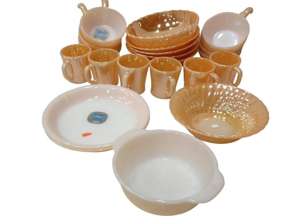Lusterware incl Fire King. Includes plates, bowls, cups, etc (1 of 20)