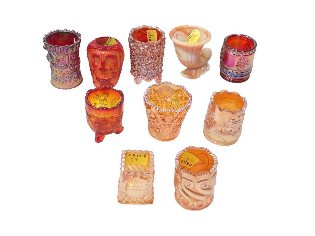 Asst Toothpick Holders incl Amberina, Slag Glass, Cornucopia, Face, Etc (1 of 15)