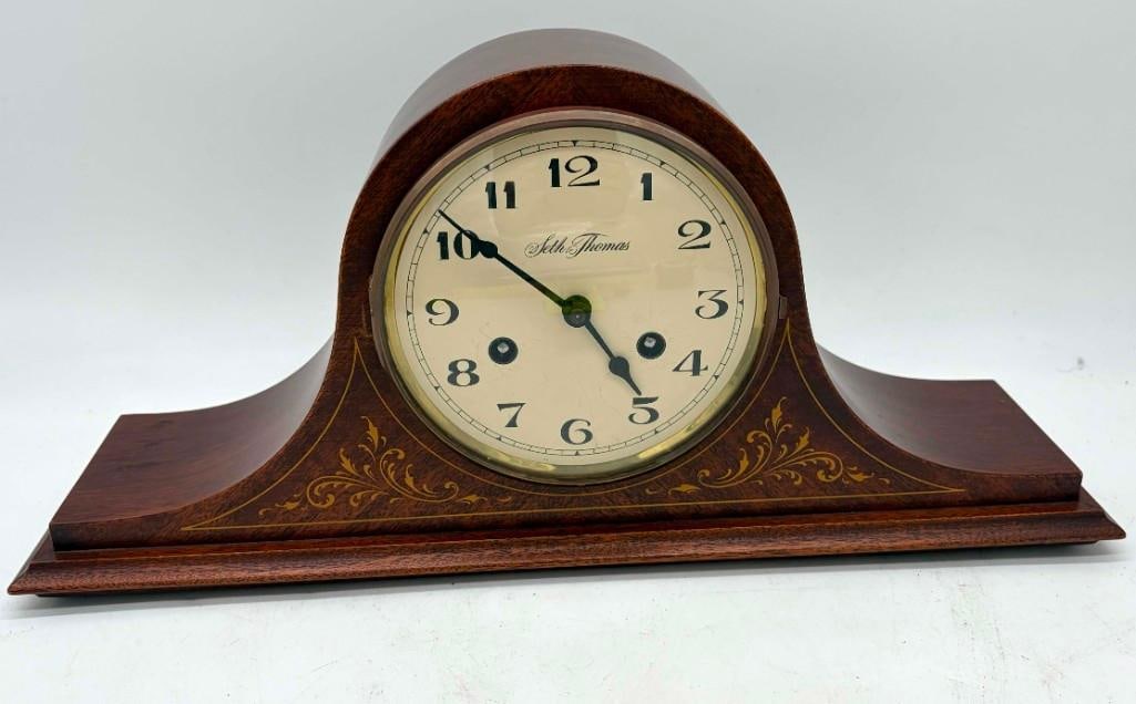 Vintage Inlaid Seth Thomas Mantle / Shelf Clock, Model A 208-01 (1 of 6)