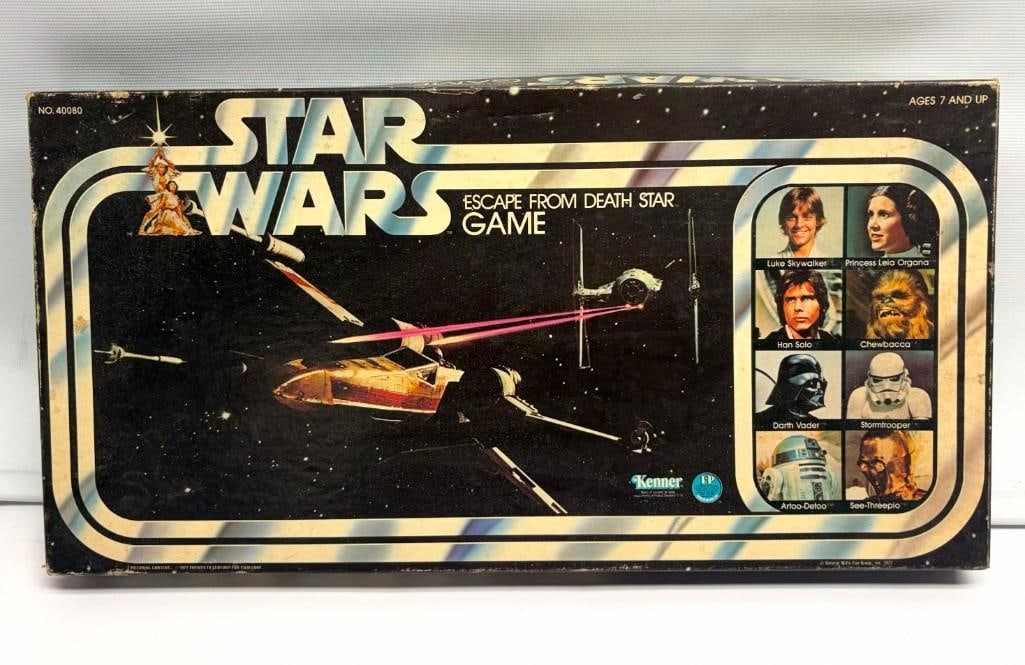 Vintage Star Wars Escape From Death Star Board Game 1977: Vintage Star Wars Escape From Death Star Board Game 1977. Overall Great Condition, Appears To Be Complete. . All Pictures Are Considered Part Of The Description And Should Be Examined Carefully By Bid