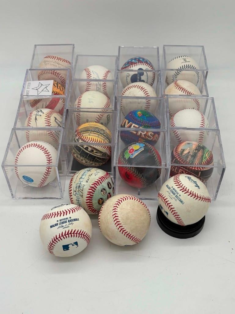 19 Vintage Baseballs, Some Are Signed Chicago Cubs Etc (1 of 15)