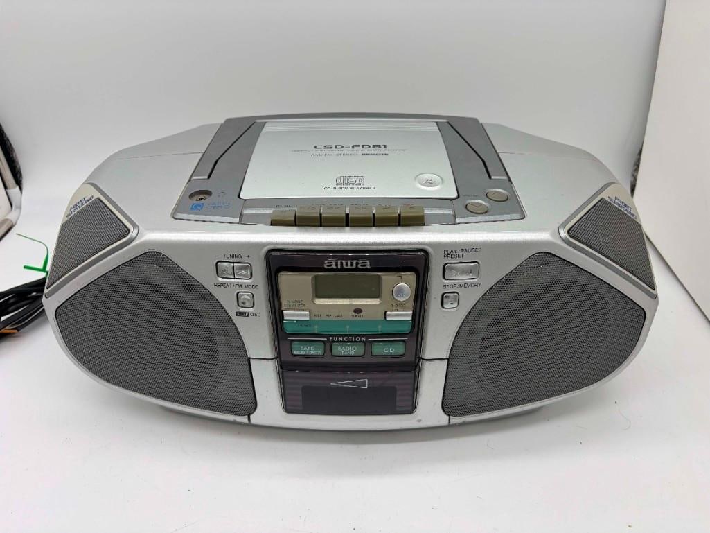 Vintage Aiwa Cd / Cassette Am/Fm Stereo Boombox Csd-Fd81 (1 of 6)