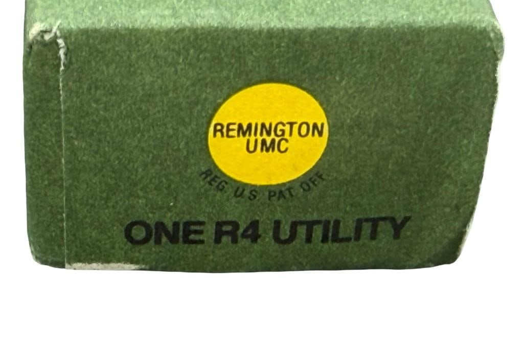 Nos Remington Umc One R4 Utility Knife Sealed In Box: New Old Stock Remington Umc One R4 Utility Knife Sealed In Box. Never Out Of The Plastic. . All Pictures Are Considered Part Of The Description And Should Be Examined Carefully By Bidders.. Live Aucti
