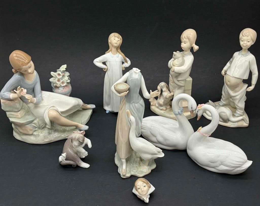 Lot Of 6 Lladros For Repair, These Are As Is, 2 Are Not Marked Lladro: Lot Of 6 Lladros For Repair, These Are As Is, 2 Are Not Marked Lladro. Sold As Is. Damaged. All Pictures Are Considered Part Of The Description And Should Be Examined Carefully By Bidders.. Live