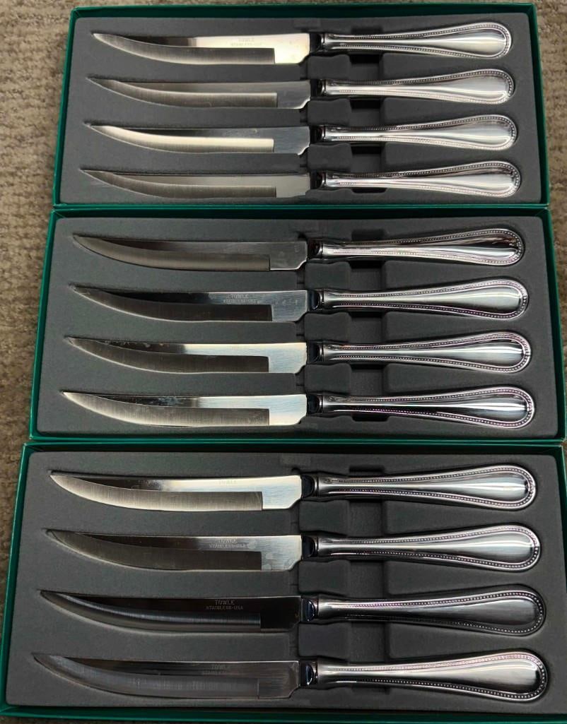 Lot Of 12 Towle Knives In Boxes (1 of 4)