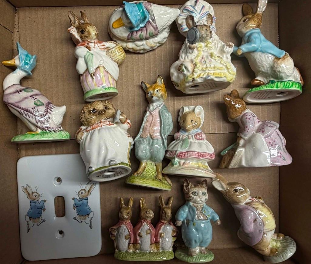 13 Vintage Beatrix Potter Frederick Warne And Wedgewood Figurines (1 of 12)