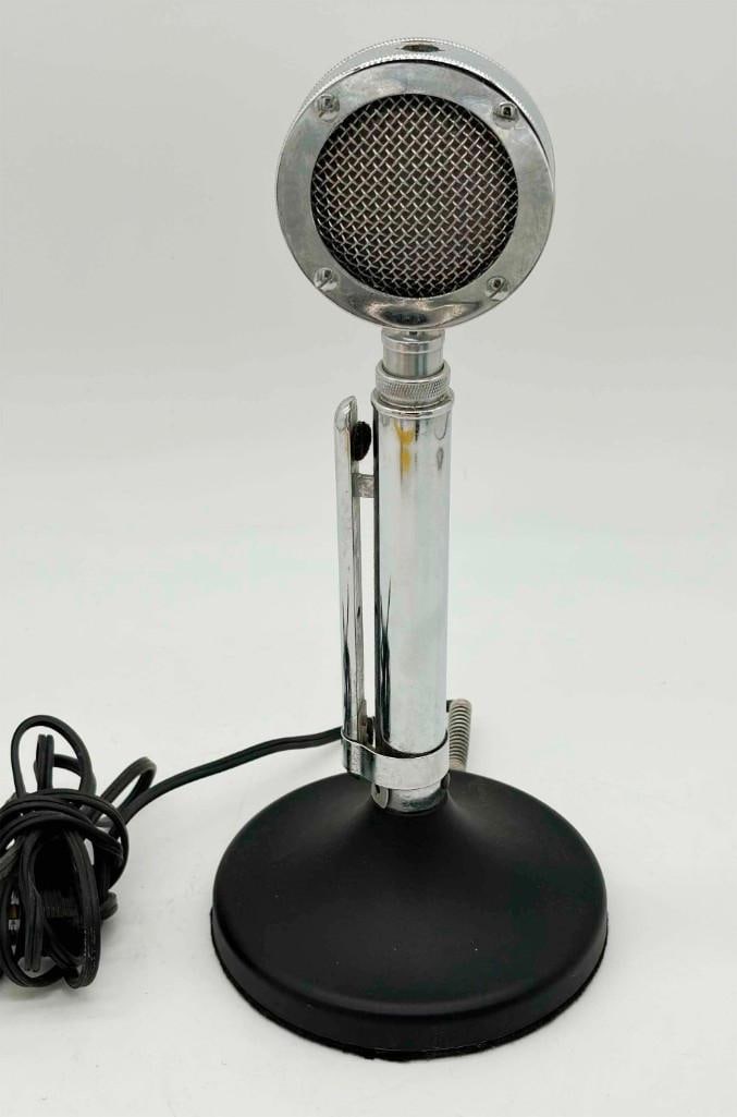 Vintage Chrome Astatic Microphone On Stand (1 of 8)
