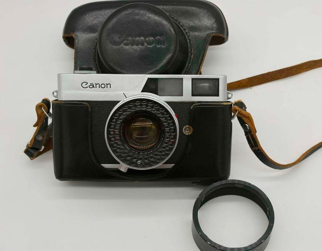 Vintage Canon Canonet Se 45mm Camera W/ Leather Case (1 of 5)