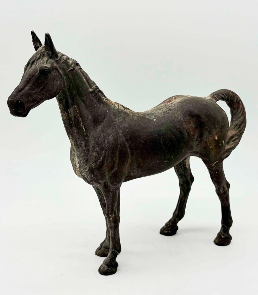 Antique Cast Iron Heavy Horse Door Stop (1 of 8)