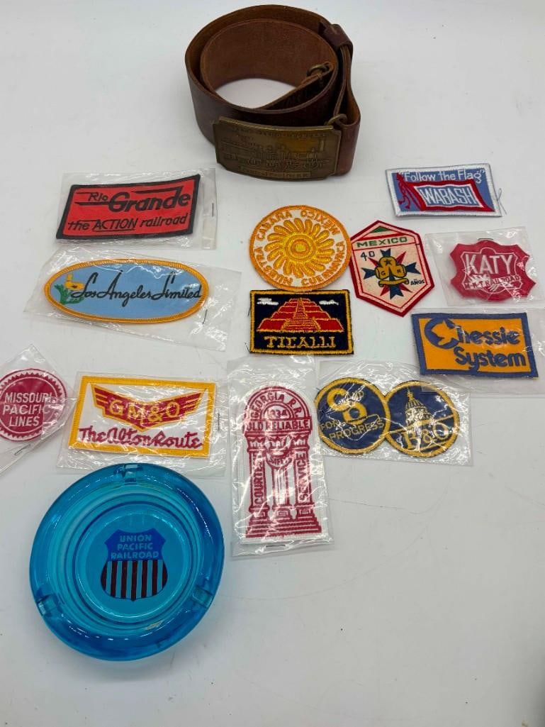 Vintage Railroad Patches, Tiffany New York Central Pacific Rr Belt Buckle & More: Vintage Railroad Patches, Tiffany New York Central Pacific Rr Belt Buckle & More. . . All Pictures Are Considered Part Of The Description And Should Be Examined Carefully By Bidders.. Live Auctioneers