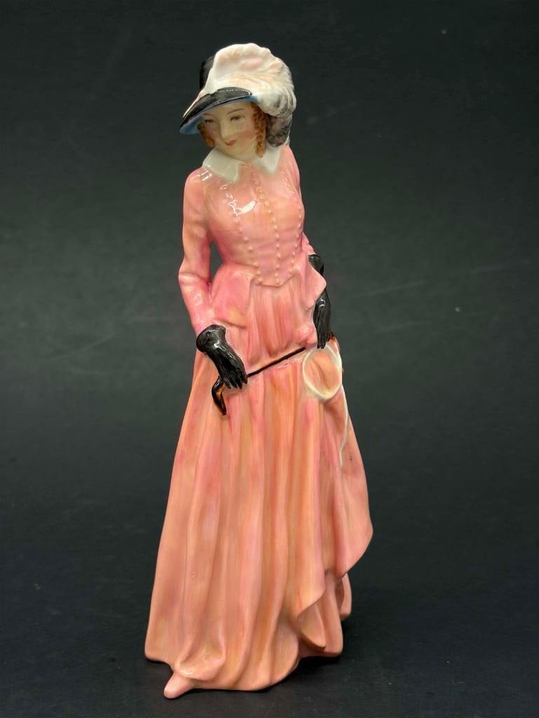 Royal Doulton Maureen Porcelain Figurine: Royal Doulton Maureen Porcelain Figurine. No Chips, Nice Shape. . All Pictures Are Considered Part Of The Description And Should Be Examined Carefully By Bidders.. Live Auctioneers Is Now Offering Liv