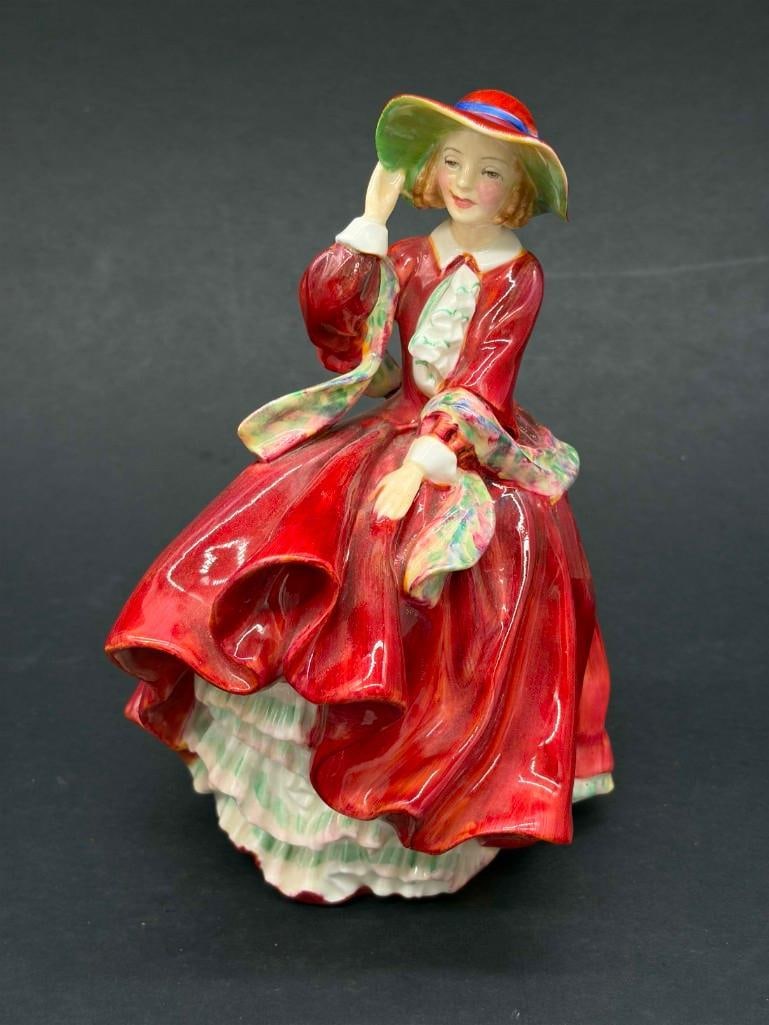 Royal Doulton Top Of The Hill Porcelain Figurine: Royal Doulton Top Of The Hill Porcelain Figurine. No Chips, Nice Shape. . All Pictures Are Considered Part Of The Description And Should Be Examined Carefully By Bidders.. Live Auctioneers Is Now Offe