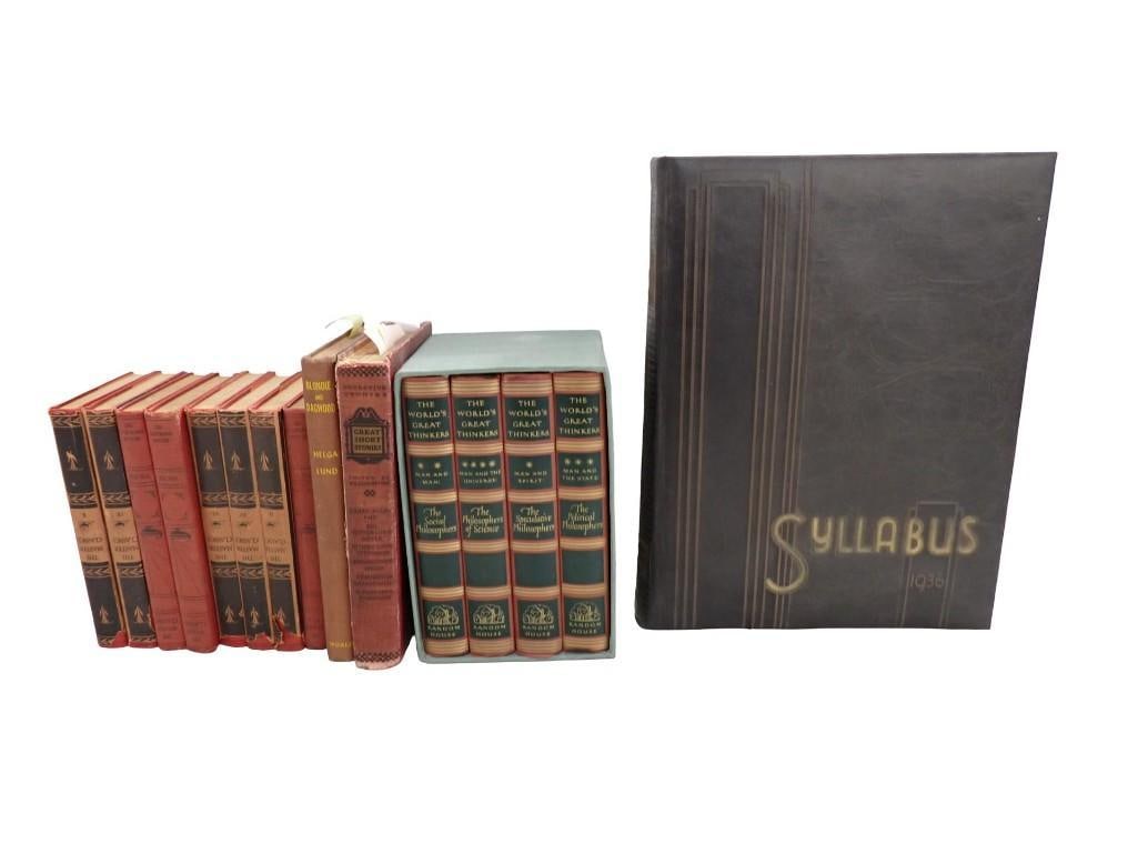 Vintage Book Lot Of World Great Thinkers & Master Classics: Vintage Book Lot Of World Great Thinkers & Master Classics. . . All Pictures Are Considered Part Of The Description And Should Be Examined Carefully By Bidders.. Live Auctioneers Is Now Offering Live 