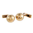 Bvlgari 18K Yellow Gold Ball Logo Cufflinks