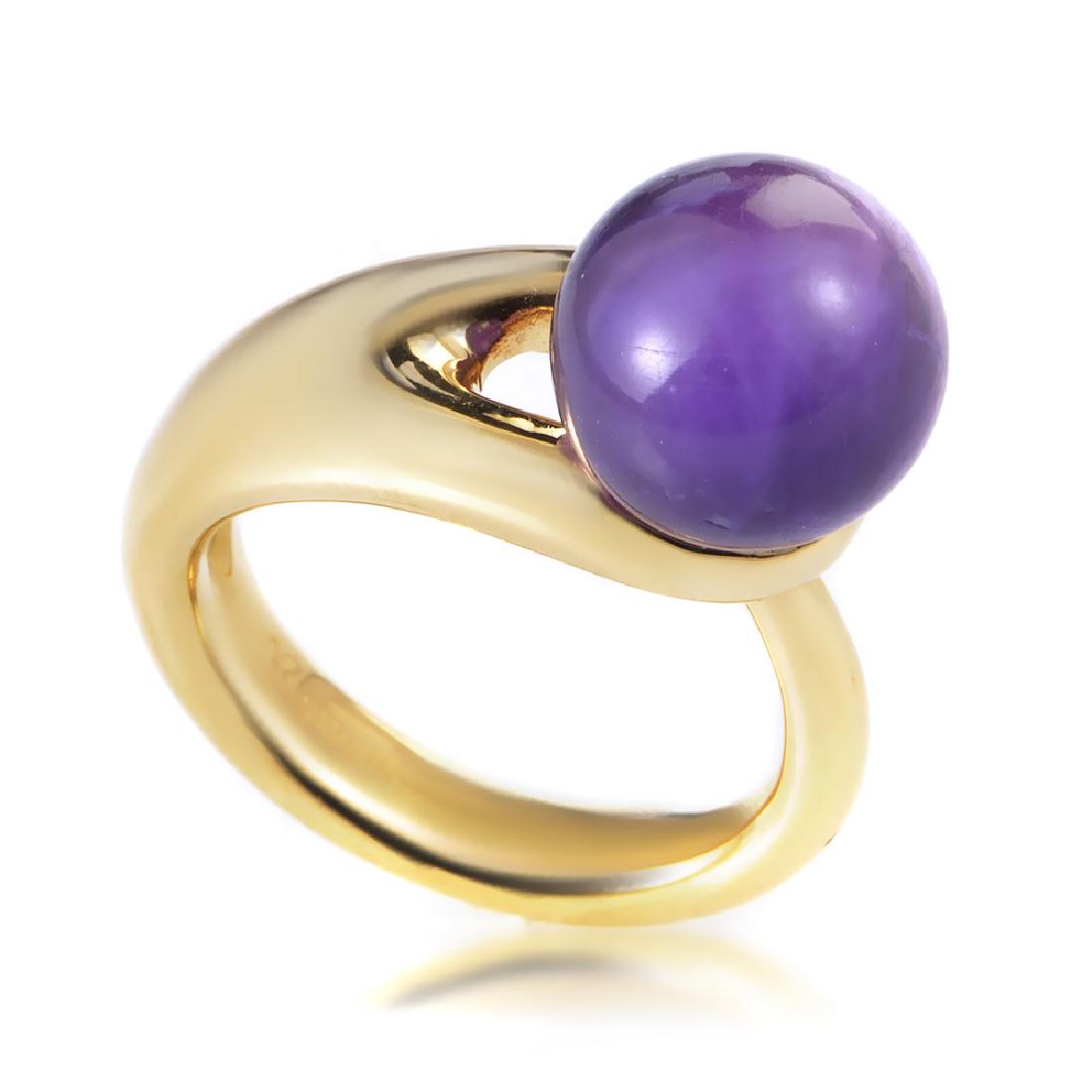 Boucheron 18K Yellow Gold Iolite Sphere Ring (1 of 1)