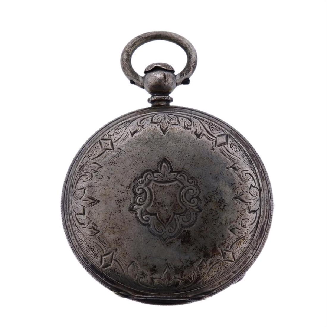 Antique Dumont & Co. Silver Key Wind Pocket Watch (1 of 6)