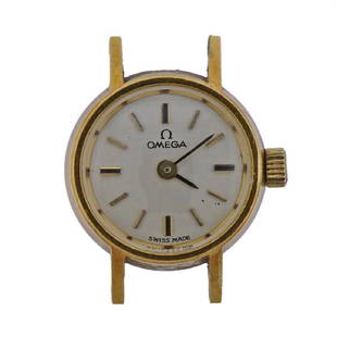 Omega 18k Gold Watch Head: Metal Content: 18k GoldWeight of Item: 6 gramsSize: Diameter of the case 14mm.Movement: Manual Wind. Working order.Marks: Triple signed. 750 stamp.