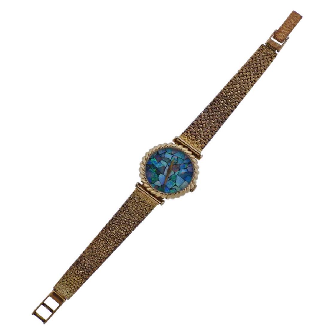 Omega Circa 1970s 14k Gold Mosaic Opal Dial Watch (1 of 3)