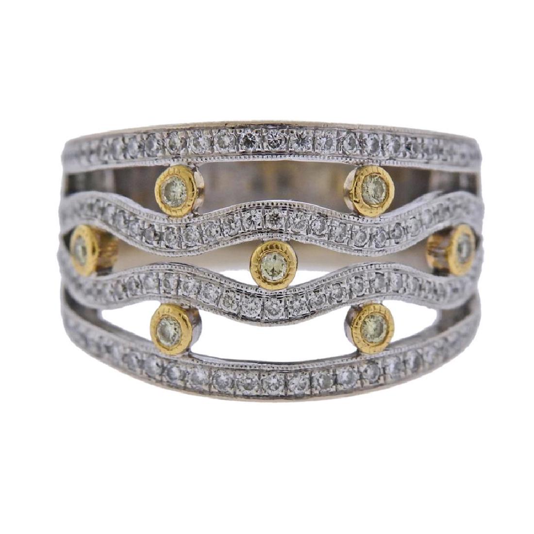 14k 18k Gold Yellow White Diamond Ring (1 of 3)