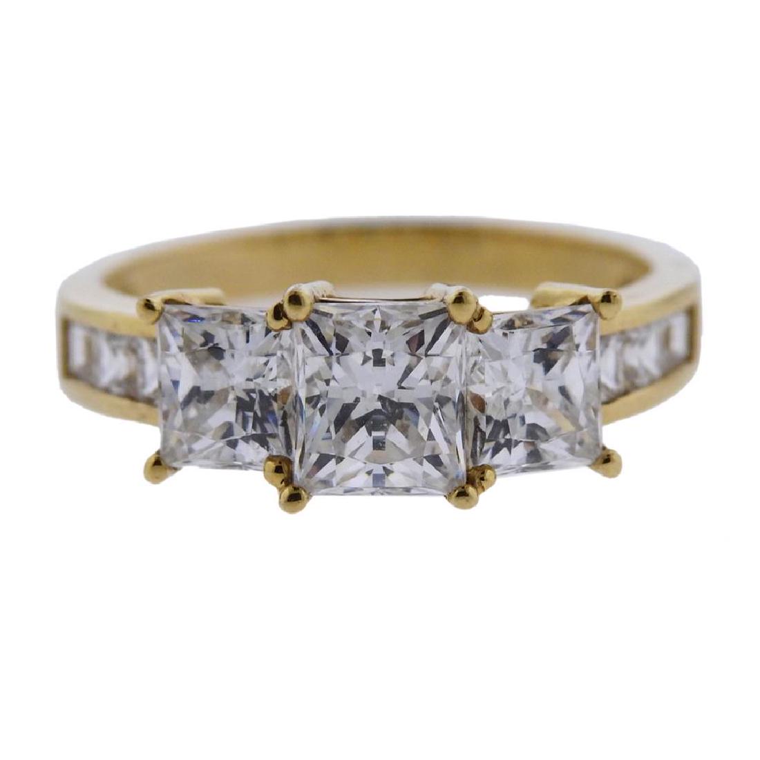 14k Gold Three Stone Ring (1 of 3)