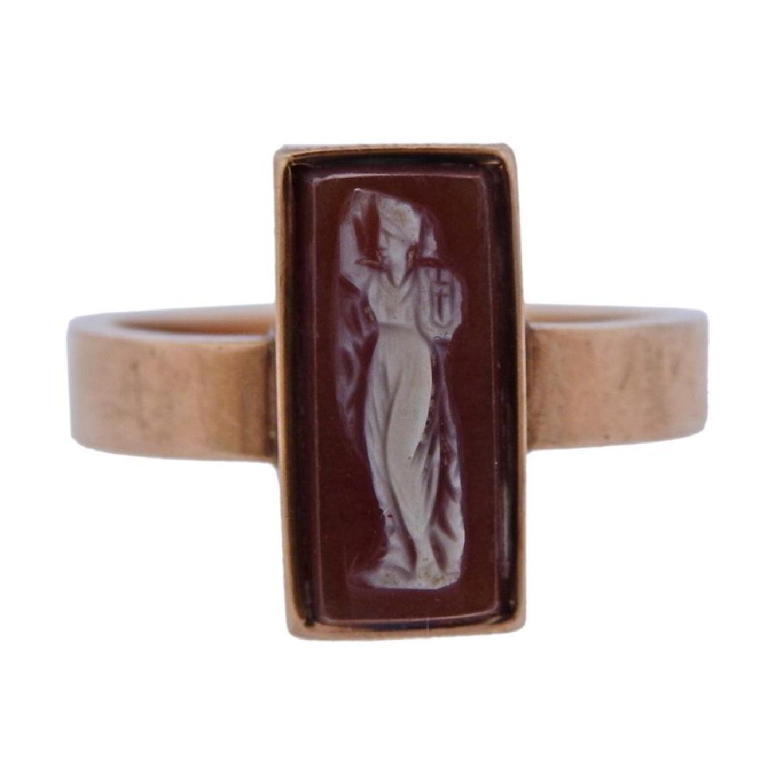 Antique 14K Gold Cameo Ring (1 of 3)