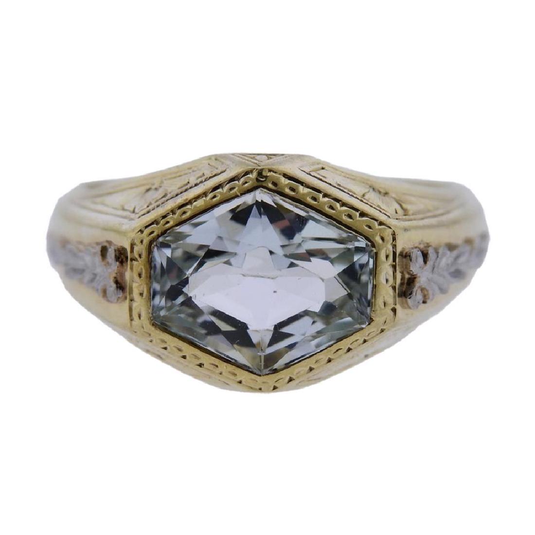 14k Gold Aquamarine Ring (1 of 4)