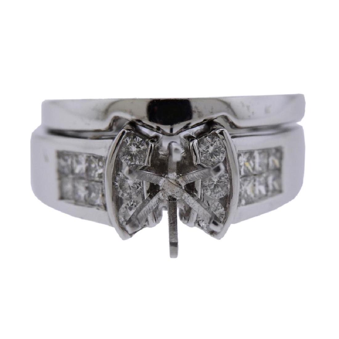 14k Gold Diamond Bridal Ring Setting (1 of 3)