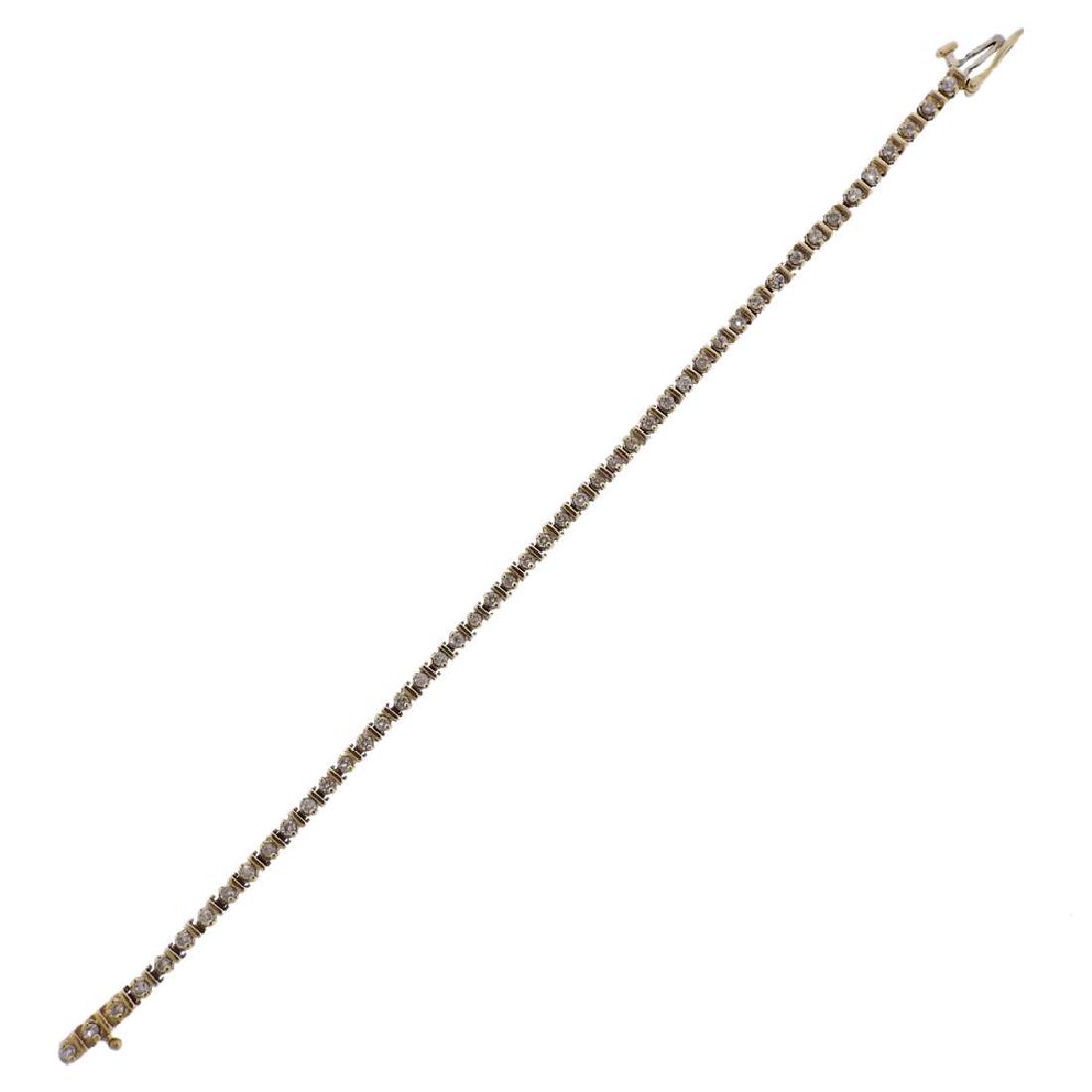 14k Gold Diamond Line Bracelet (1 of 4)