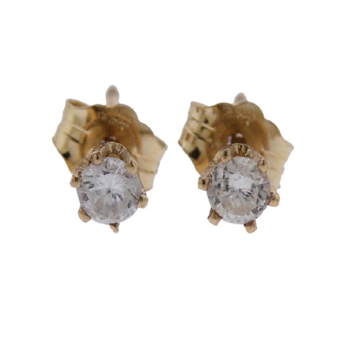 14k Gold Diamond Stud Earrings (1 of 2)