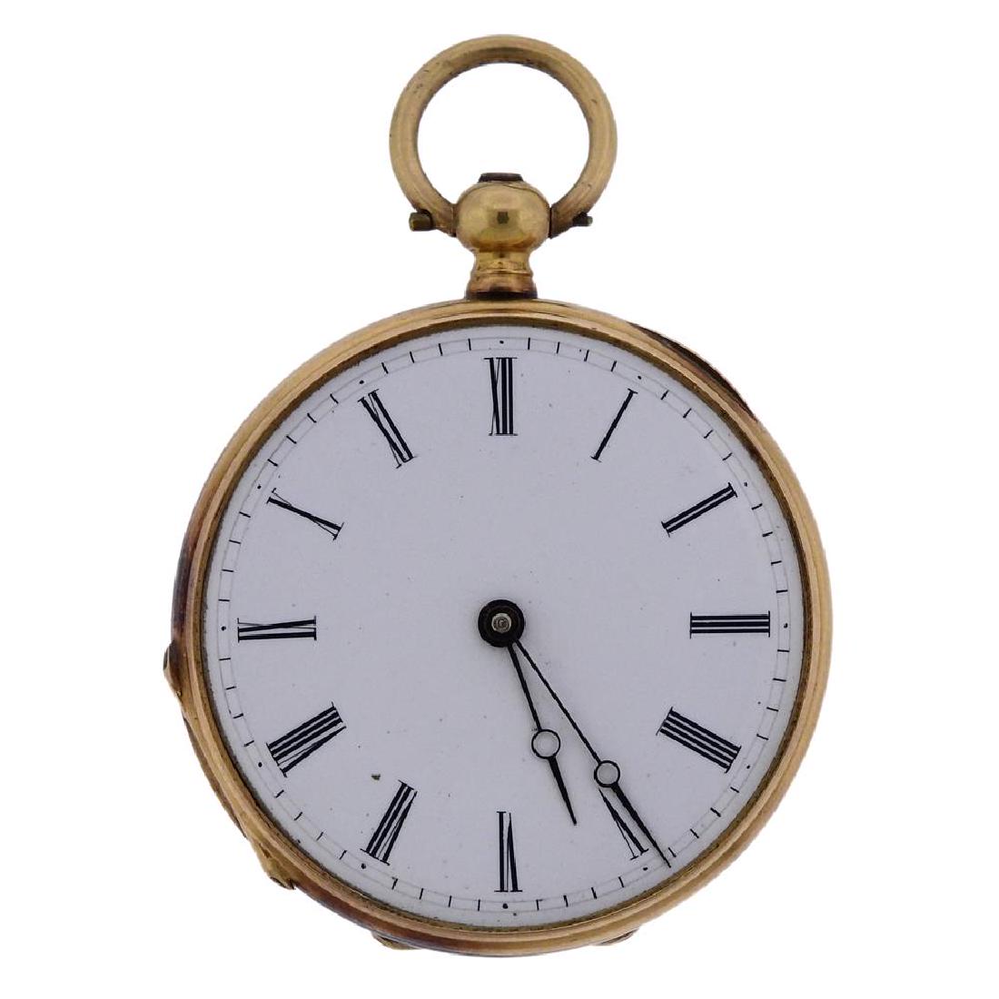 Antique 18k Gold Key Wind Pocket Watch (1 of 5)