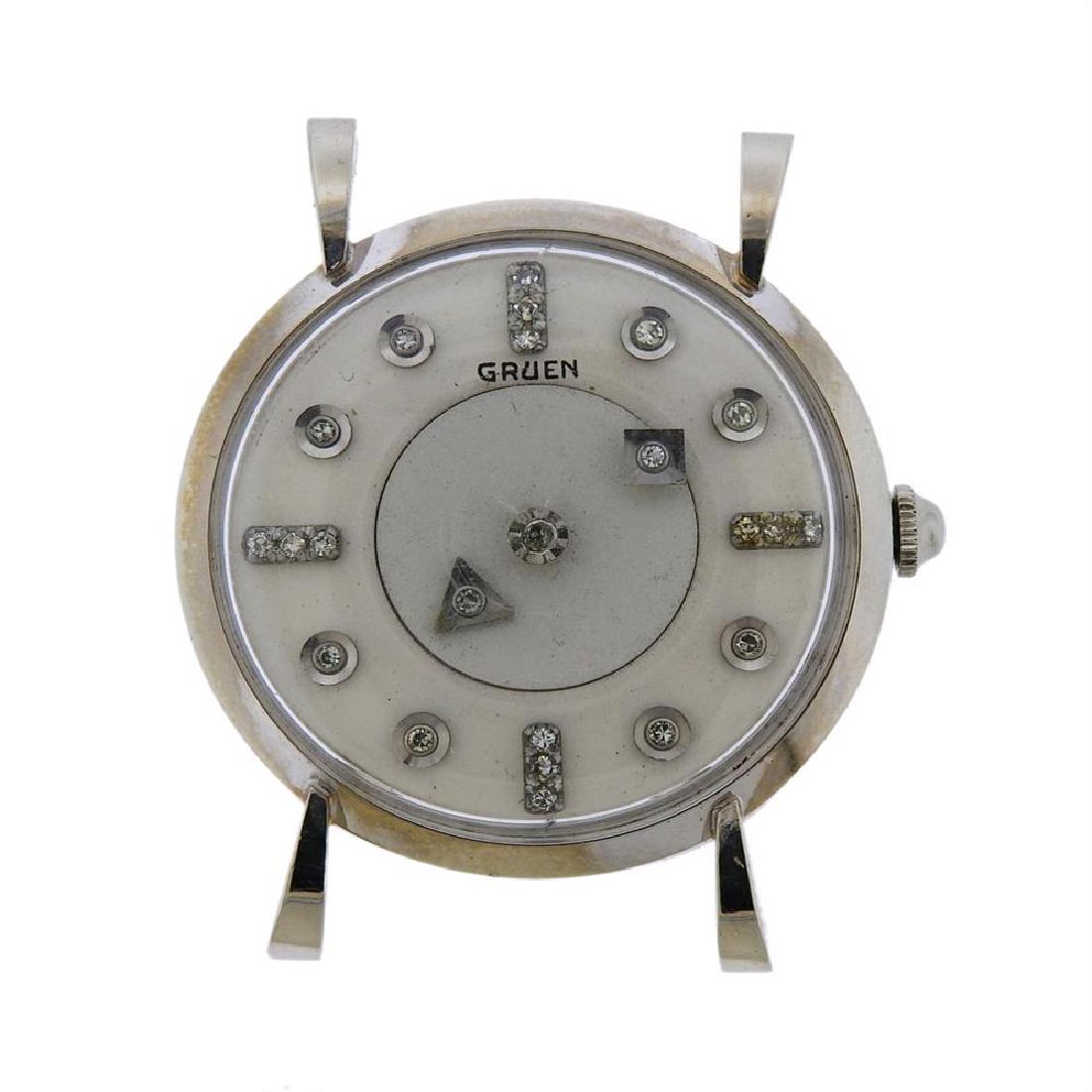 Gruen 14k Gold Diamond Mystery Dial Watch (1 of 3)