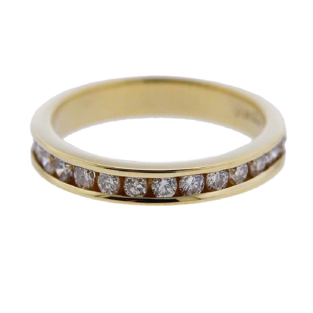 14k Gold Diamond Wedding Band Ring: Metal Content: 14k Gold. Weight of Item: 2.6 grams.Size: Ring size - 6 1/2, width - 2.8mm. Gemstone: Diamonds.Carat Weight: approx. 0.35ctw. Stamp: 14k.