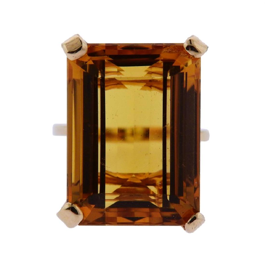 14K Gold Citrine Cocktail Ring (1 of 3)