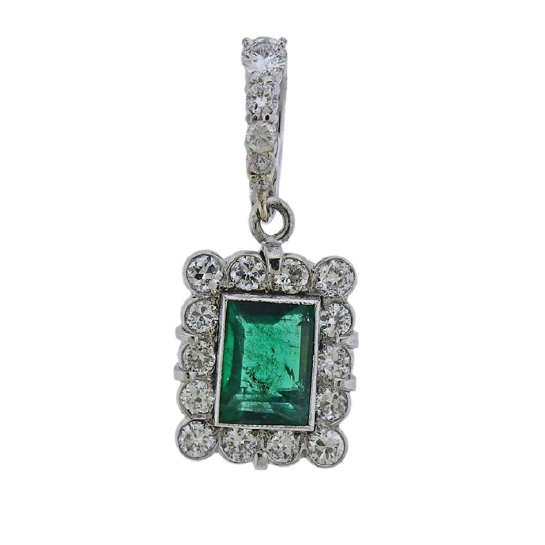 18K Gold Diamond Emerald Enhancer Pendant (1 of 3)