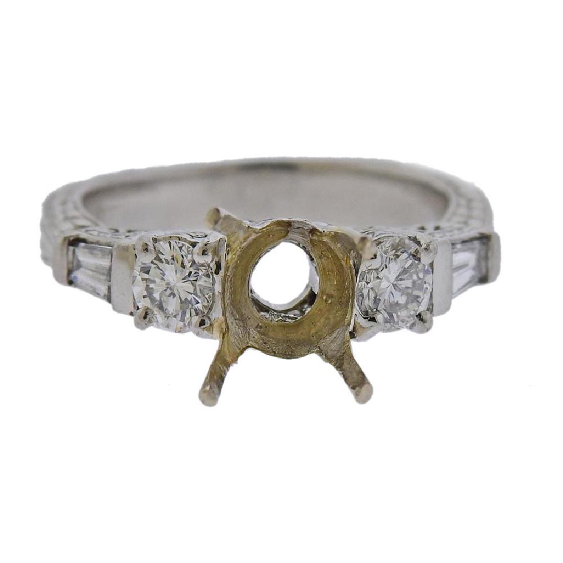 Platinum Diamond Engagement Ring Mounting (1 of 3)
