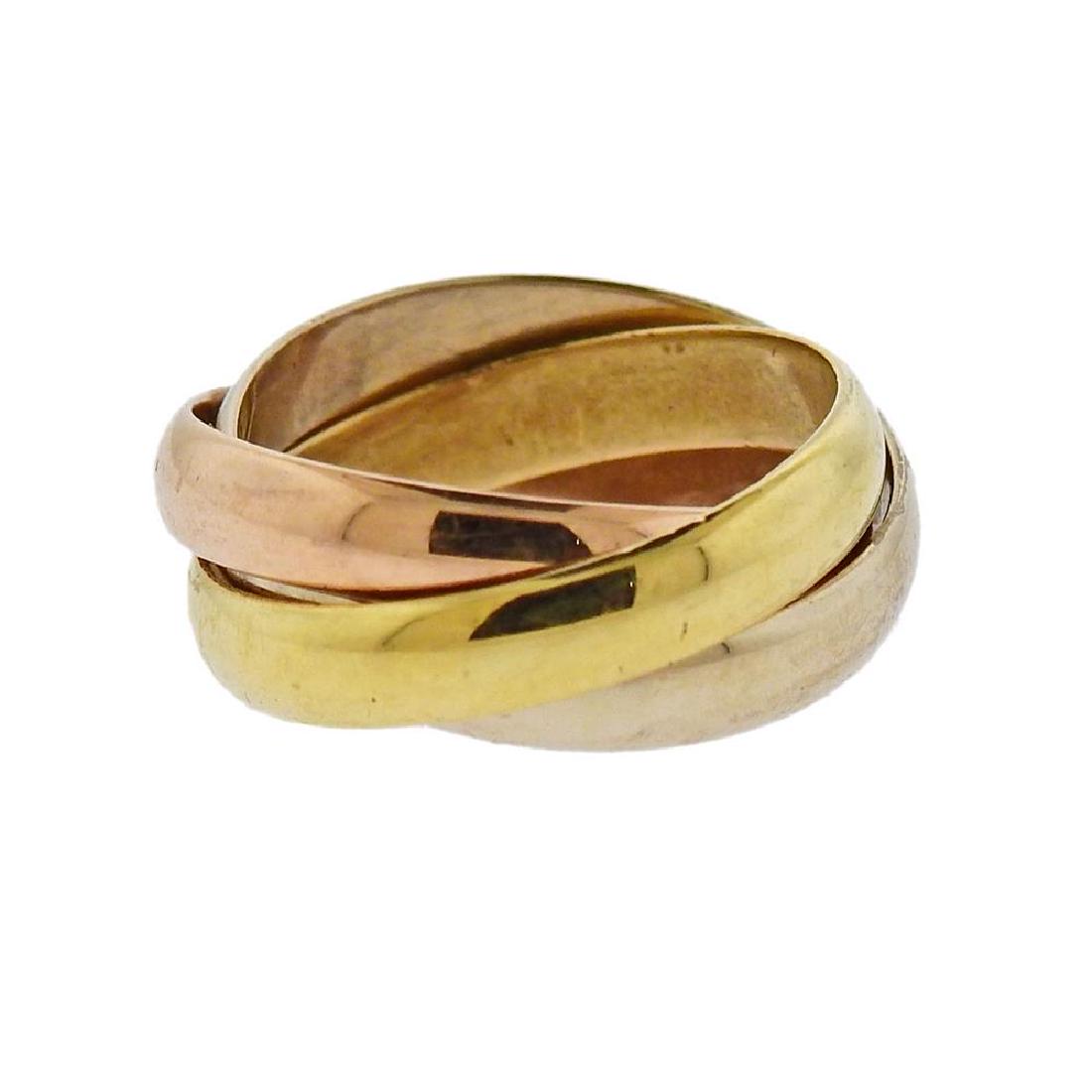 Cartier Trinity 18k Gold Band Ring (1 of 2)