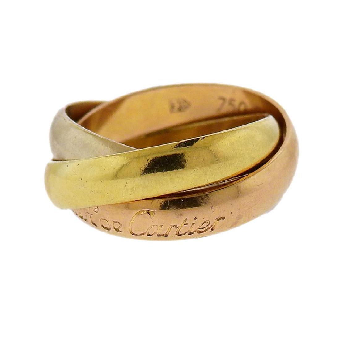 Cartier Trinity 18k Gold Band Ring (1 of 3)