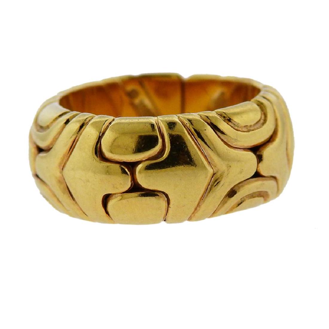 Bvlgari Bulgari Parentesi 18k Gold Band Ring (1 of 3)