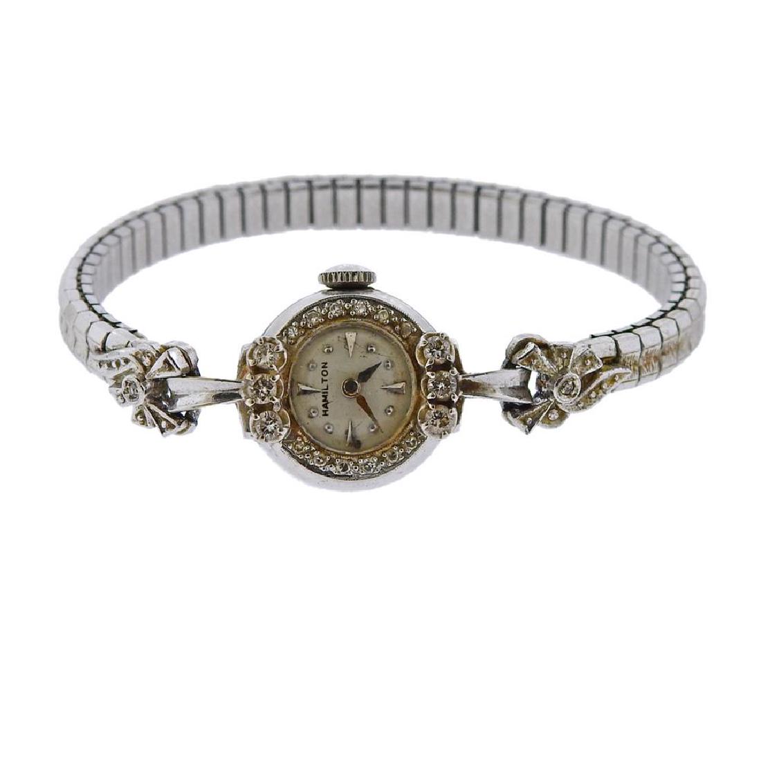 Hamilton 14k Gold Diamond Watch (1 of 3)