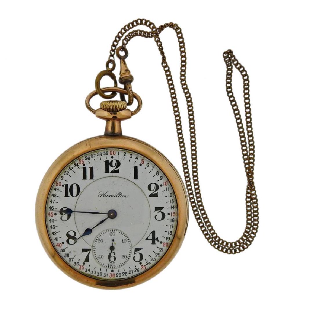 Hamilton Railroad Gold Filled Pocket Watch 996 (1 of 4)