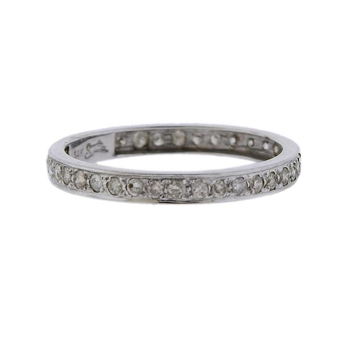 14K Gold Diamond Eternity Wedding Band Ring (1 of 2)