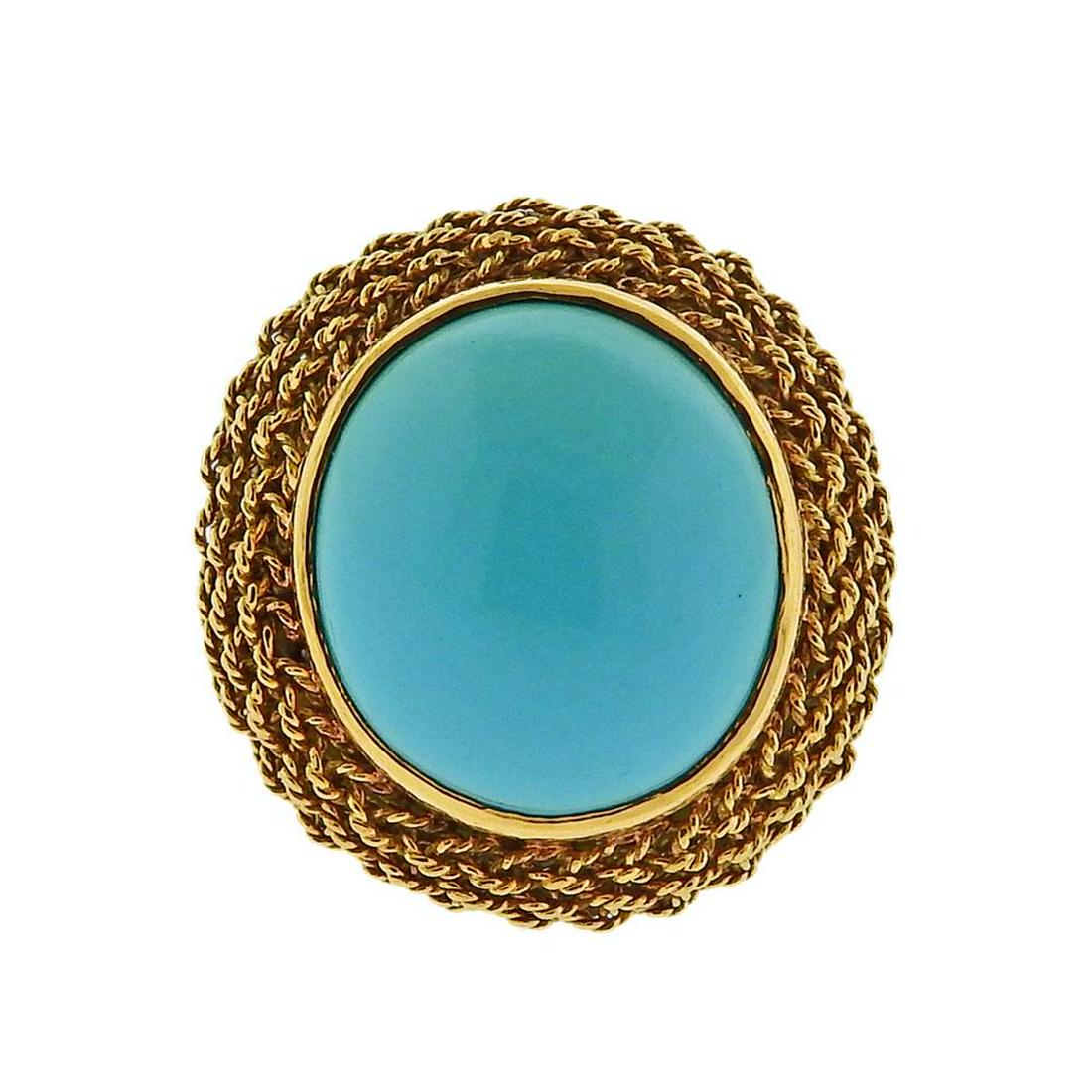18K Gold Turquoise Ring (1 of 3)