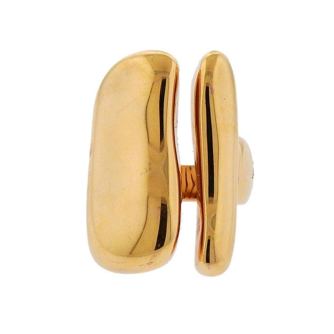 Antonini New Mood 18K Gold Ring: Metal Content: 18K Gold.Weight of Item: 18.9 grams.Size: Ring size 4.75. Top of the ring 30mm.Stamp: Antonini 750.