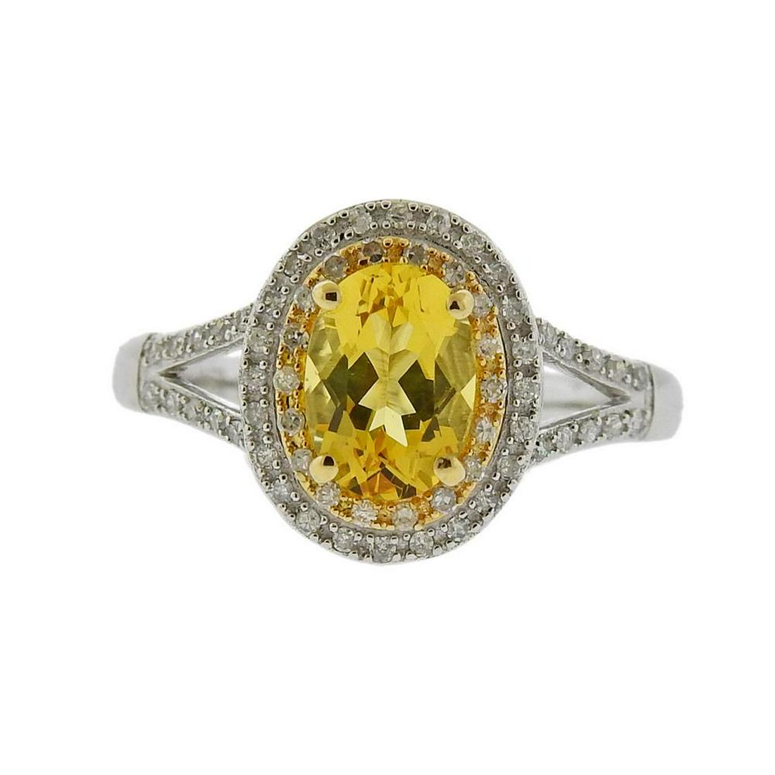 14K Gold Diamond Citrine Ring (1 of 3)