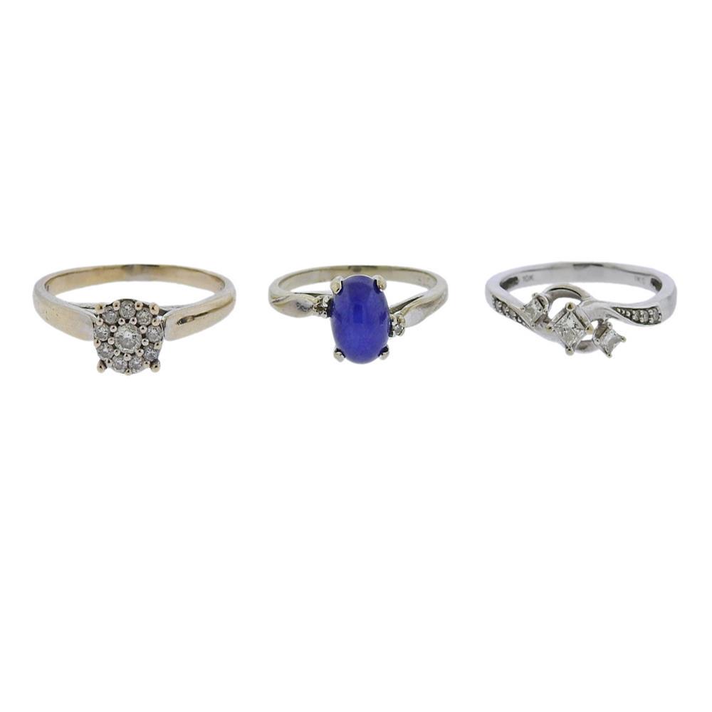 Gold Diamond Star Sapphire Ring Lot of 3 (1 of 3)