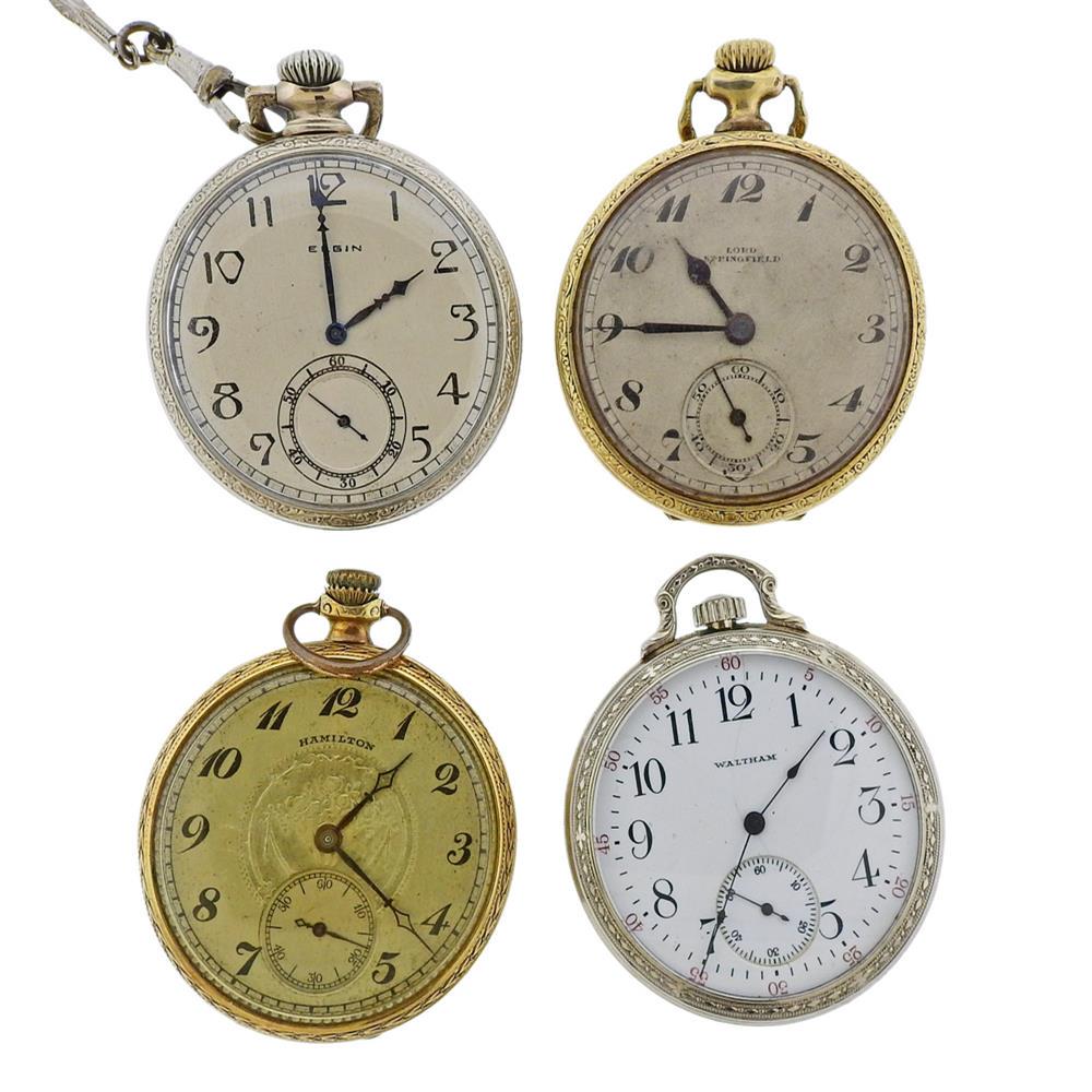 Gold Filled Pocket Watch 4 pc Lot (1 of 3)